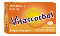 Vitascorbol Sans Sucre Tamponne 500 Mg, Comprimé à Croquer édulcoré Au Sorbitol Et à L'aspartam à BRUGUIERES